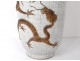 Large Chinese porcelain vase cracked gilt dragons nineteenth century