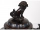 bronze cloisonné censer Japan samurai characters dogs Fo nineteenth