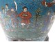 bronze cloisonné censer Japan samurai characters dogs Fo nineteenth