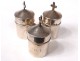 3 holy chrism oil lamps catechumen solid silver cross twentieth Favier