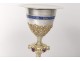 Chalice paten silver gilt enamel chalice Minerva Chevron nineteenth goldsmith