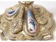 Chalice paten silver gilt enamel chalice Minerva Chevron nineteenth goldsmith