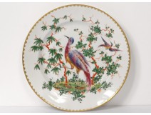 English porcelain plate Chelsea-Derby bird trees nineteenth century