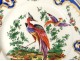 English porcelain plate Chelsea-Derby birds insects nineteenth garlands