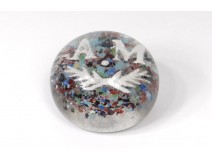 Sulfide crystal paperweight Clichy millefiori Cristallo-porcelain twentieth century