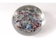 Sulfide crystal paperweight Clichy millefiori Cristallo-porcelain twentieth century