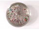 Sulfide crystal paperweight Clichy millefiori Cristallo-porcelain twentieth century