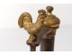 Candlestick 2 gilded bronze screen lights Empire cock birds Return from Egypt nineteenth