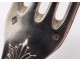 5 solid silver cutlery Minerva goldsmith Queille monogram 874gr nineteenth