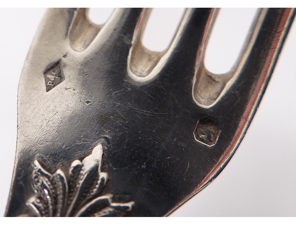 Couverts De Service En Argent Massif P.Q. - 225gr - Brillant