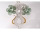 Wine glass glassware Murano Venice Italy gilt flowers nineteenth century