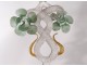 Wine glass glassware Murano Venice Italy gilt flowers nineteenth century