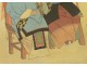 Great rice paper painting portrait Mandarin Chinese dignitary woman XIXth