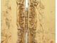 Screen 3 sheets Louis XV gilded rococo tapestry Beauvais nineteenth