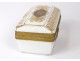Box box white opaline gilt flowers golden bronze Restoration XIXth
