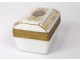 Box box white opaline gilt flowers golden bronze Restoration XIXth
