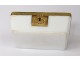 Box box white opaline gilt flowers golden bronze Restoration XIXth