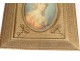 painted miniature portrait young woman Dupré gilt brass frame Louis XVI 19th