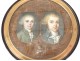 Small round box miniatures 3 young portrait boy hair 18th working