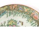 Flat plate porcelain vase China Canton butterflies birds flowers nineteenth