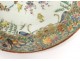 Flat plate porcelain vase China Canton butterflies birds flowers nineteenth