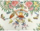 Flat plate porcelain vase China Canton butterflies birds flowers nineteenth