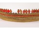 Tiara crown tiara gold metal beads coral palms nineteenth Empire