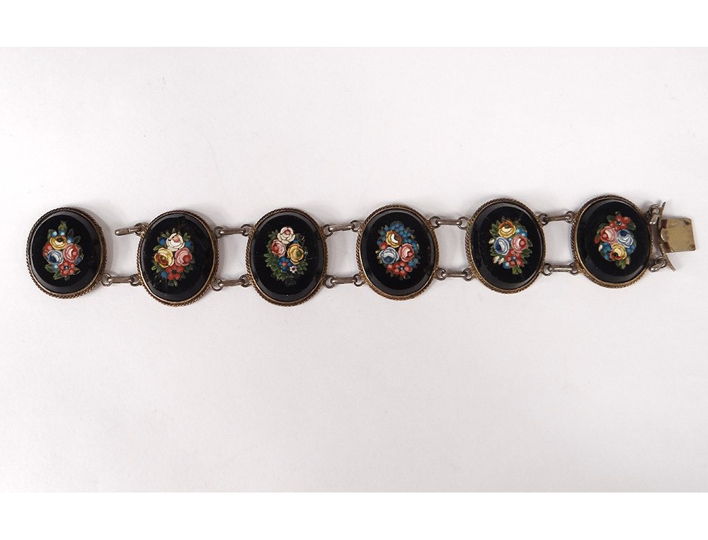 Antique micro mosaic discount bracelet