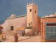 HST Orientalist painting Village casbah Morocco or Algeria 19th