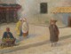 HST Orientalist painting Village casbah Morocco or Algeria 19th