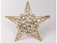 Star night light golden brass candle decoration rhinestone nineteenth century church