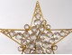 Star night light golden brass candle decoration rhinestone nineteenth century church