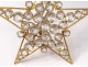 Star night light golden brass candle decoration rhinestone nineteenth century church