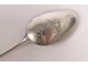 11 teaspoons flowers monograms solid silver Minerva nineteenth century