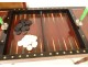 game table backgammon chips Jacob mahogany feet candlesticks Restoration XIXth