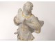 wooden angel sculpture carved cross eighteenth century church