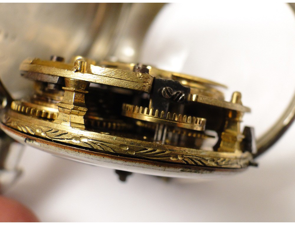Montre De Poche Ancienne Au Coq - Mouvement Signé Georges Clarke, 18ème Siècle - Occasion