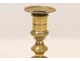 Pair of candlesticks Louis XV gilt bronze crowned Leuchter 19th C