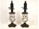 Pair of oil lamps in china 19th