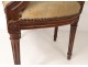 Children&#39;s chair Louis XVI carved walnut seat eighteenth century