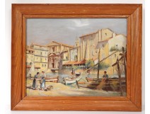 HSP table view Martigues harbor boats fishing Edouard Leverd twentieth century