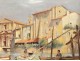 HSP table view Martigues harbor boats fishing Edouard Leverd twentieth century