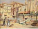 HSP table view Martigues harbor boats fishing Edouard Leverd twentieth century