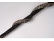 old wooden cane blackened pearl cobra cobra snake cane ancient XIX