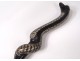 old wooden cane blackened pearl cobra cobra snake cane ancient XIX