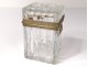 Small cabinet box Charles X crystal Baccarat Creusot nineteenth bronze brass