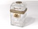 Small cabinet box Charles X crystal Baccarat Creusot brass bronze nineteenth