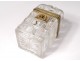 Small cabinet box Charles X crystal Baccarat Creusot brass bronze nineteenth