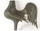 Old copper weathervane rooster bell ancient town weathercock nineteenth