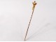 Hairpin tie solid 18 carat gold greenhouse eagle pearl nineteenth century